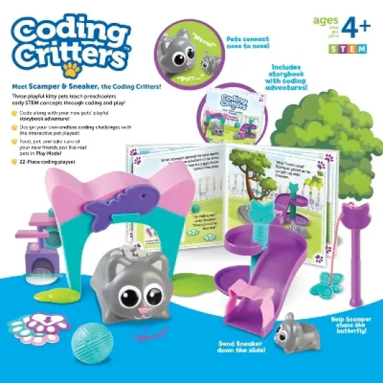 Learning Resources Coding Critters Scamper & Sneaker, Interactive Coding Toy, 22 Piece Set, Ages 4+ image {4}