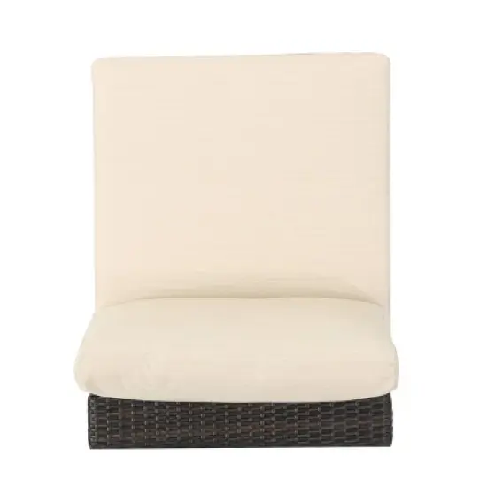 Christopher Knight Home 3pc Santa Rosa Wicker Outdoor Patio Sectional Sofa Multibrown/Beige image {13}