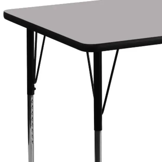 Emma and Oliver 30x48 Rectangle Laminate Adjustable Activity Table image {3}