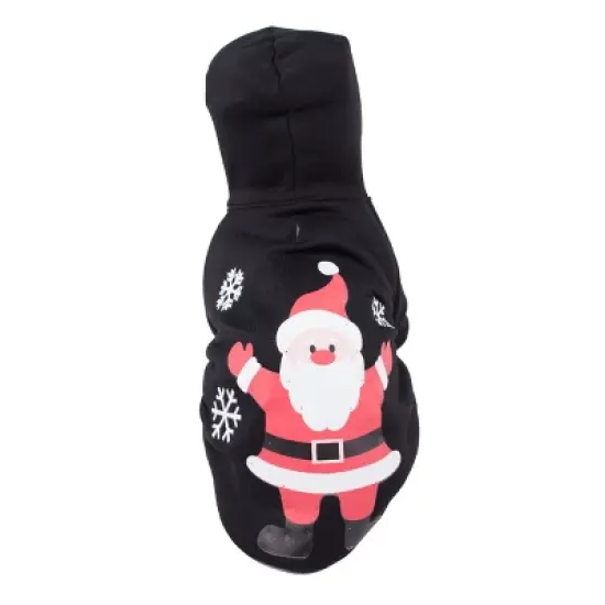 Pet Life LED Juggling Santa Hooded Dog Costume Sweater with Included Batteries image {2}