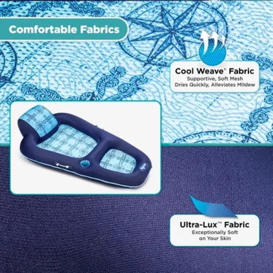 Aqua Leisure Luxury Water Recliner Lounge Pool Float with Headrest image {4}