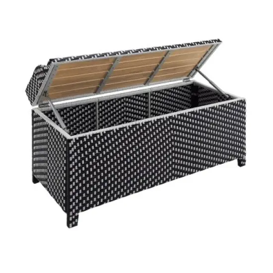 Maksville Outdoor Aluminum Storage Bench - miBasics
 image {8}