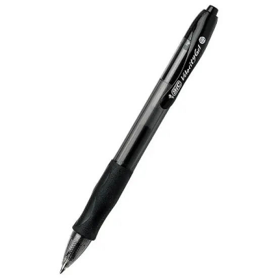 BIC Retractable Gel Rollerball Pen Black Ink Pack of 12 (BICRLC11BK-12) image {1}