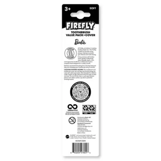 Firefly Barbie Toothbrush + Covers - 3pk image {2}
