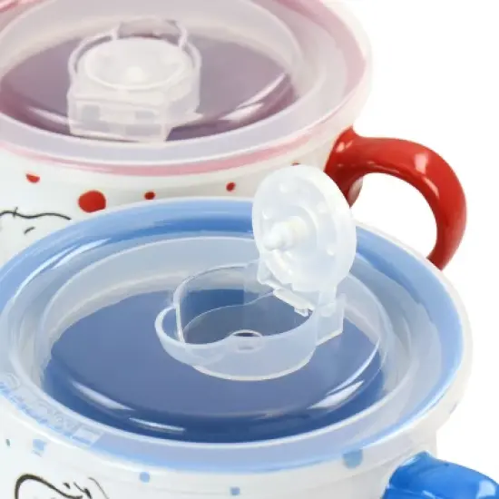 Peanuts Freckled Joy 25oz Stoneware 4 Piece Soup Cup and Lid Set in Assorted Designs image {3}