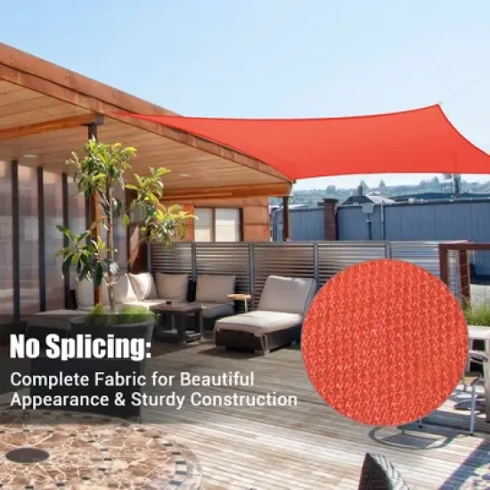 Yescom 12x12 Ft 97% UV Block Square Sun Shade Sail Heavy Duty HDPE Canopy Patio Lawn Red image {7}