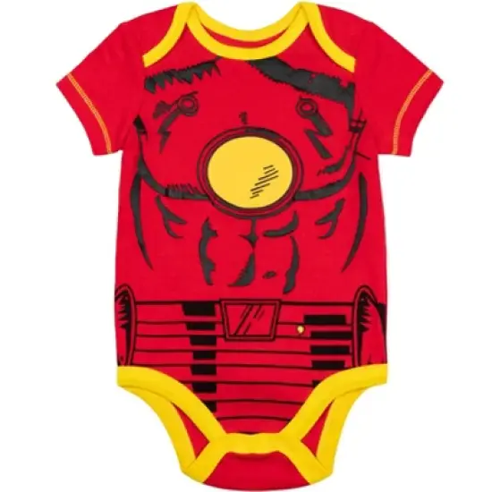 Marvel Avengers Hulk Captain America Iron Man Baby 5 Pack Bodysuits Newborn to Infant image {4}