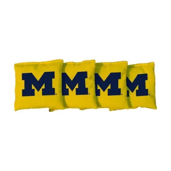 NCAA Michigan Wolverines Corn-Filled Cornhole Bags Yellow - 4pk image {1}