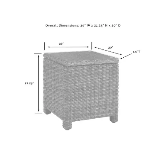 Bradenton 5pc Outdoor Wicker Conversation Set with Fire Table -  Crosley
 image {13}
