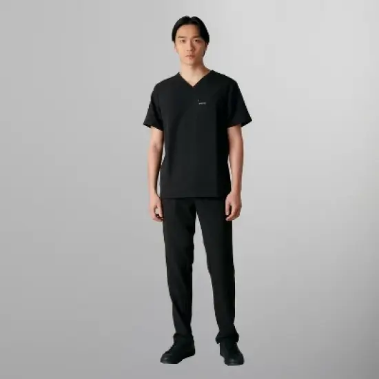 Members Only Men's Manchester V-Neck Scrub Top With Waist & Sleeve Pockets image {3}