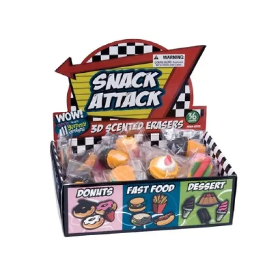 Geddes Snack Attack 3D Scented Eraser Display - 36 per display image {5}