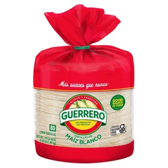 Guerrero White Corn Tortillas - 4.16lb/80ct image {7}