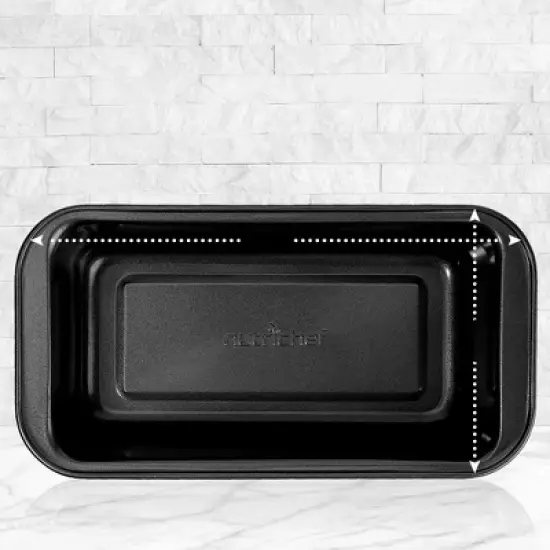 NutriChef Non-Stick Loaf Pan - Deluxe Nonstick Gray Coating Inside and Outside image {1}