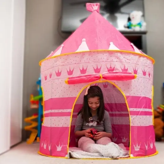 Ningbo Zhongying Leisure Products Pink Fantasy Castle Play Tent | 54 x 41 Inches image {1}