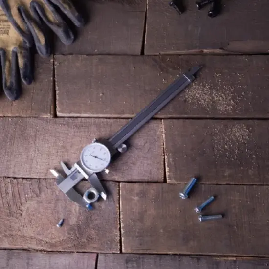 Dial Caliper- Stainless Steel and Shock Proof Tool With Plastic Carry Case, 0- 6 Inch Measuring Range For Accurate Measurements by Stalwart image {1}