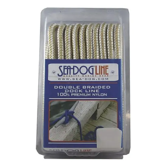 Sea Dog 302110020G/W1 Double Braided Nylon Dock Line Boat Equipment and Parts image {1}