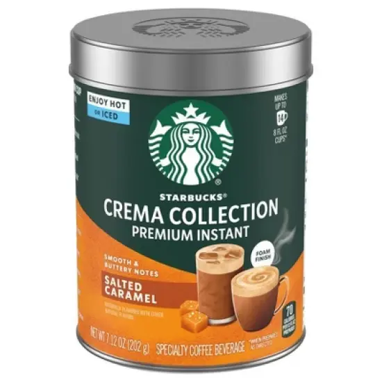 Starbucks Crema Collection Premium Salted Caramel Flavored Instant Coffee - 7.12oz image {9}