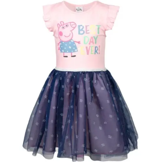 Peppa Pig Girls Short Sleeve Dress Toddler to Little Kid image {8}