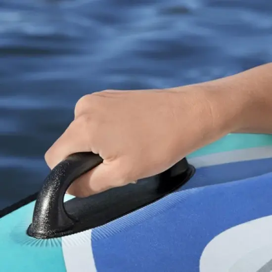 Bestway Hydro-Force Comfort Plush Rapid Rider Single Inflatable River Tube Water Float with Built-in Backrest, Handles, and Cupholders, Blue image {1}