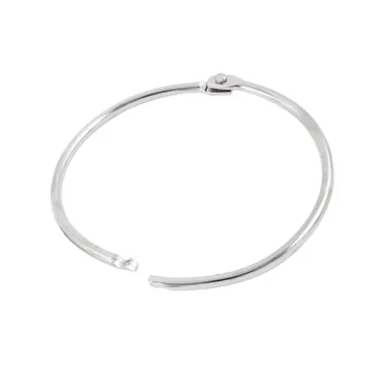 Unique Bargains Metal Binder Hinge Snap Loose Leaf Ring for Book Office 3 Pcs 3" Diameter image {3}