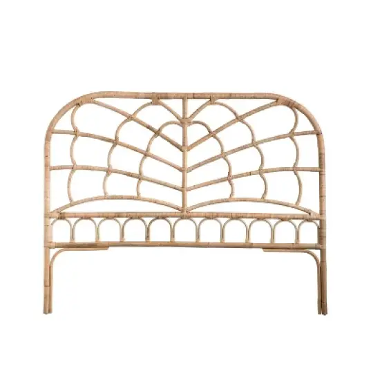 Storied Home Rattan Arched Headboard Natural image {4}