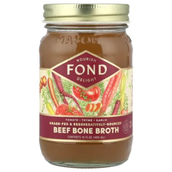 FOND Bone Broth Beef Bone Broth, Tomato & Thyme, 14 fl oz (400 ml) image {4}
