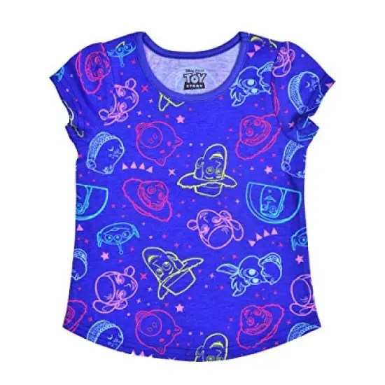 Disney Girl's 4-Pack Stand Back Fellas Toy Story Short Sleeve Graphic Tees for Toddler image {1}