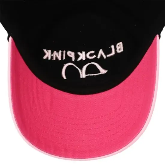 Blackpink BP Logo Plain Black Traditional Adjustable Hat image {4}