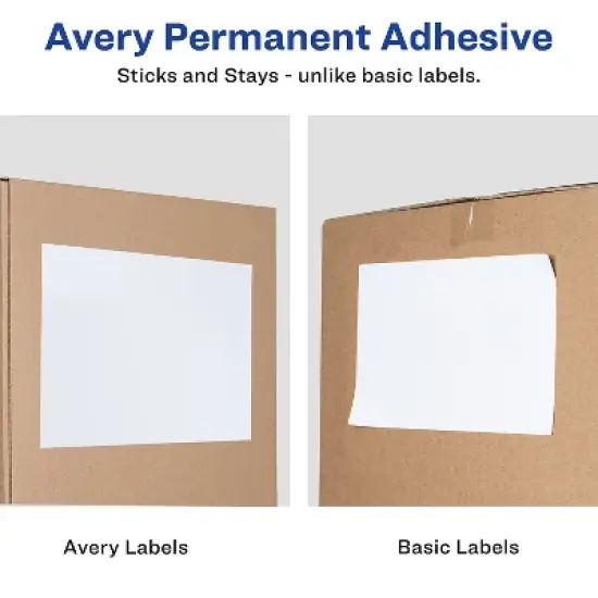 Avery Inkjet Shipping Labels 5-1/2" x 8-1/2" White 2 Labels/Sheet 100 Sheets/Box 200 Labels/Box image {2}