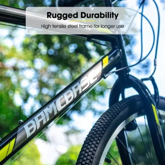 BAMCBASE 24 26 inch Mountain Bike, 21 Speeds Men MTB, Sport Bicycle for Adult image {4}