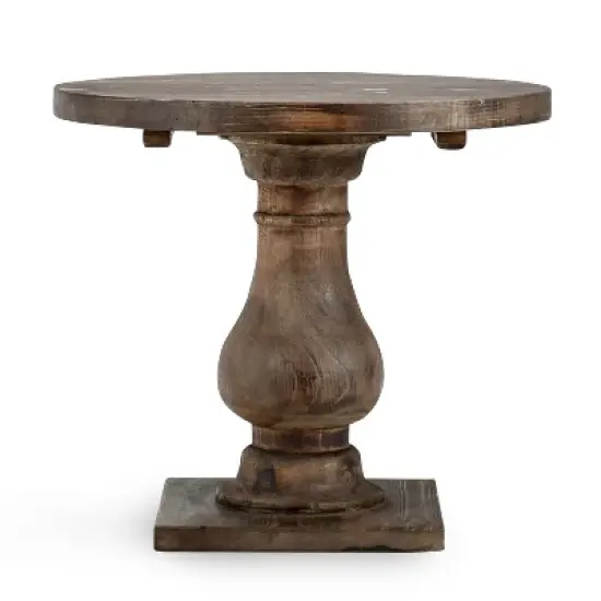 Biltmore Round End Table Aged Brown image {1}