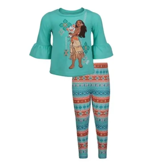 Disney Moana Girls T-Shirt and Leggings Outfit Set Little Kid to Big Kid image {7}