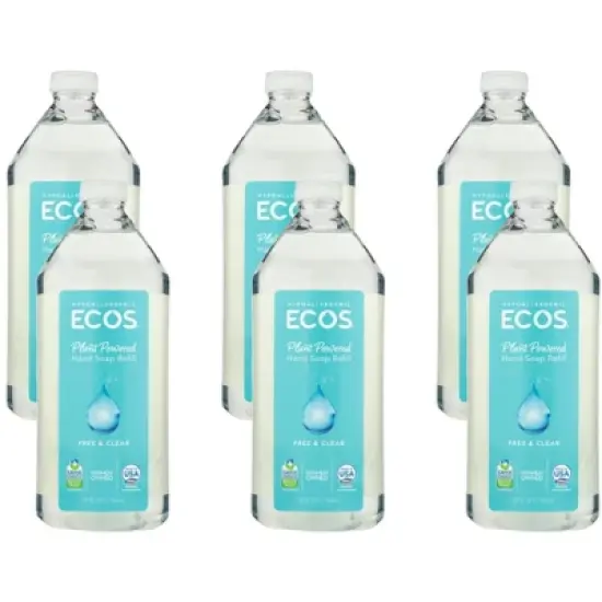 Ecos Free And Clear Hand Soap Refill - Case of 6/32 fz image {6}