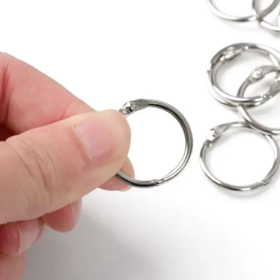 Unique Bargains Durable Metal Organizing Securing Book Binder Rings 0.67" Inner Dia Silver 10 Pcs image {5}