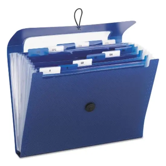 Smead Step Index Organizer 12-Pocket Letter Poly Navy 70902 image {2}