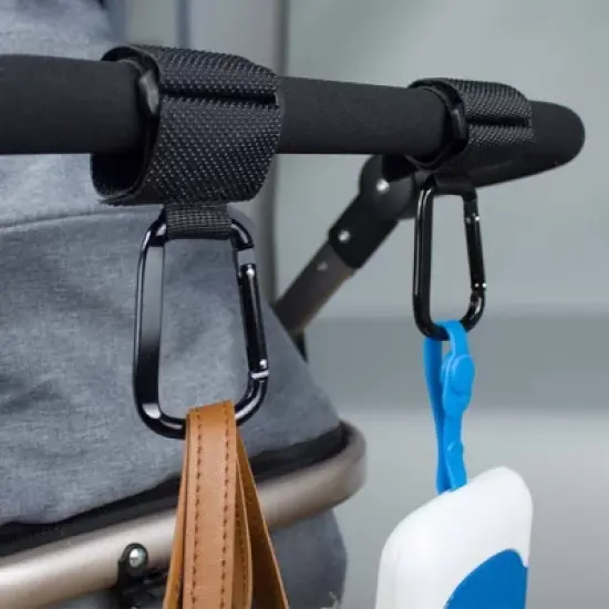 Lulyboo Stroller Hook Clips Set - Black image {6}