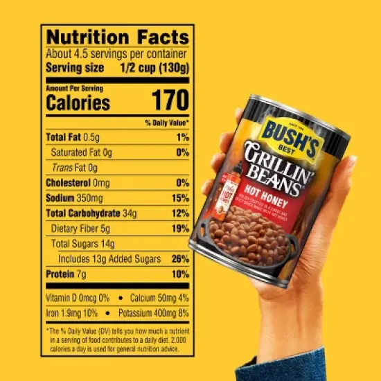 Bush's Grillin' Hot Honey Baked Bean - 21.7oz image {1}