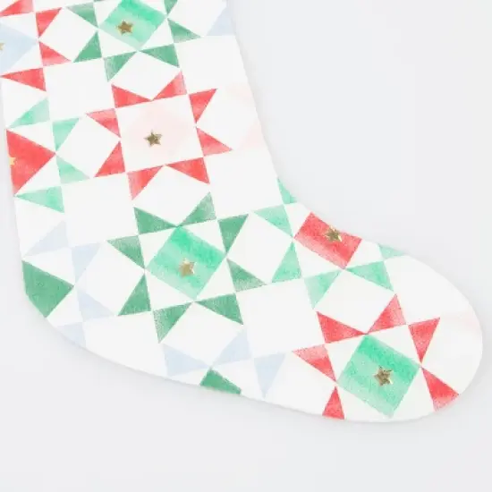 Meri Meri Patchwork Stocking Napkins (Pack of 16) image {1}