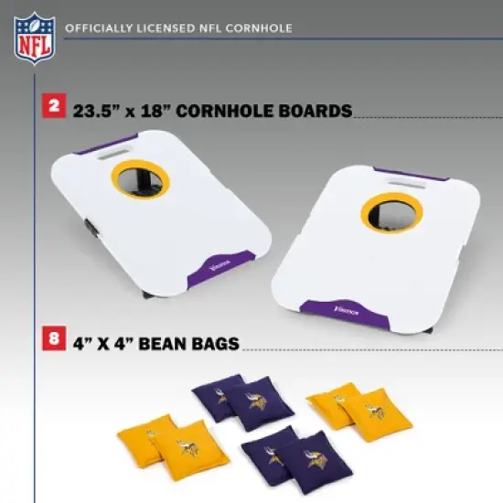 NFL Minnesota Vikings All-Weather Travel Cornhole Set image {1}