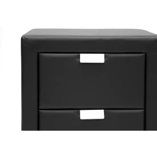 Frey Upholstered Modern Nightstand - Baxton Studio image {6}
