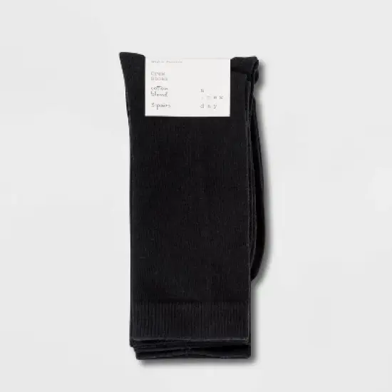 Women's 3pk Crew Socks - A New Day&trade; 4-10 image {1}