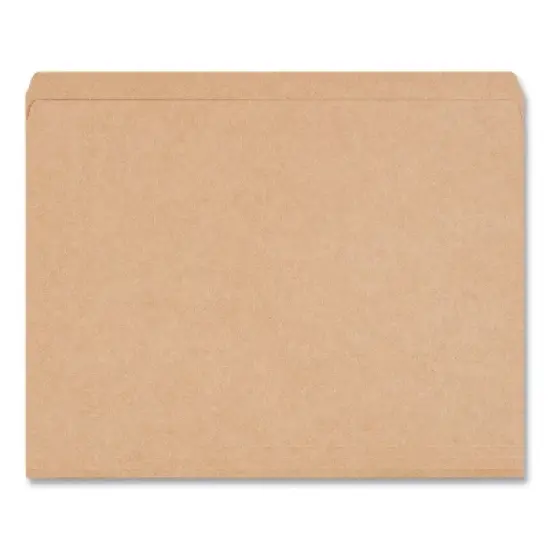 Universal Office 100pk Kraft Letter File Folders Top Tab: Cardstock, Non-Pronged, 150 Sheet Capacity, 12"x10" Brown image {2}
