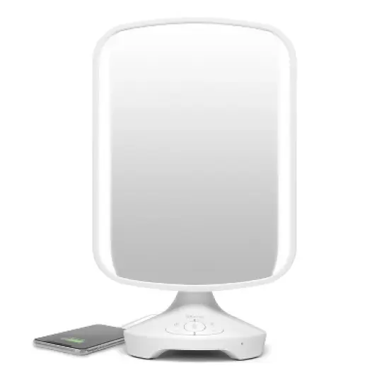 Lighted Makeup Mirror with Bluetooth Speaker and USB Charging (iCVBT3W.EXV23) image {1}