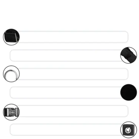 DDOXX Airmesh Dog Collar - Black - Medium image {2}