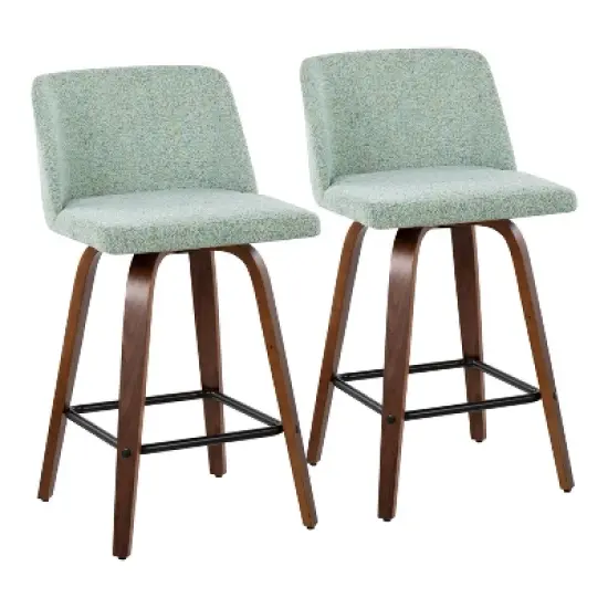 Set of 2 Toriano Upholstered Counter Height Barstools - Lumisource image {14}