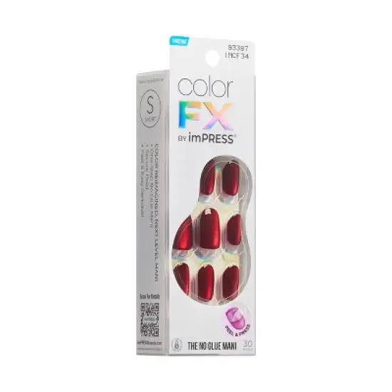 KISS Products colorFX by imPRESS Press-On Manicure Fake Nails - Short Squoval - Hidden Gem - 30ct image {7}