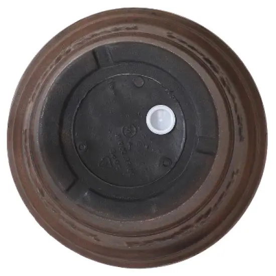 Sunnydaze Indoor/Outdoor Patio, Garden, or Porch Weather-Resistant Double-Walled Laurel Flower Pot Planter - 13" - Rust Finish image {2}