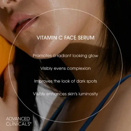 Advanced Clinicals Vitamin C Body Lotion + Vitamin C Face Serum for Brightening and Dull Skin. Two Piece Set image {8}