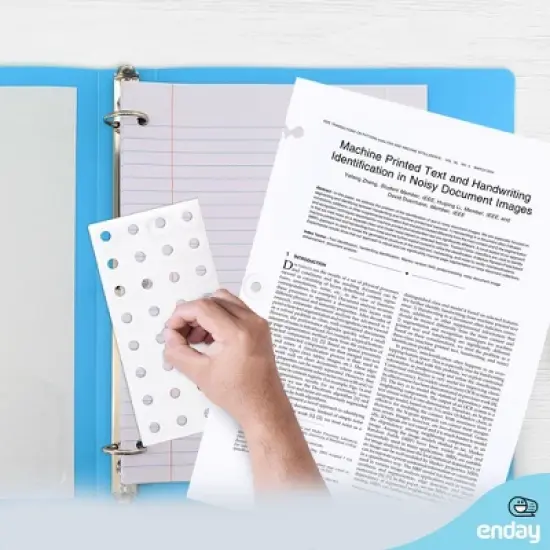 Enday White Reinforcement Label 544 Labels Per Pack image {5}