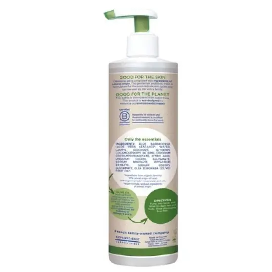 Mustela Organic Cleansing Gel with Olive Oil and Aloe - Fragrance Free - 13.5 fl oz image {1}